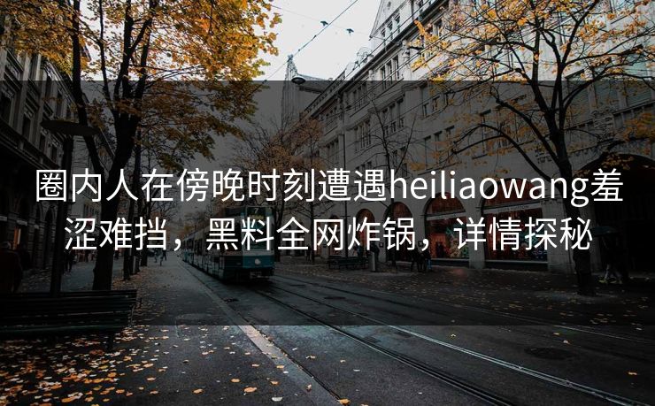 圈内人在傍晚时刻遭遇heiliaowang羞涩难挡，黑料全网炸锅，详情探秘